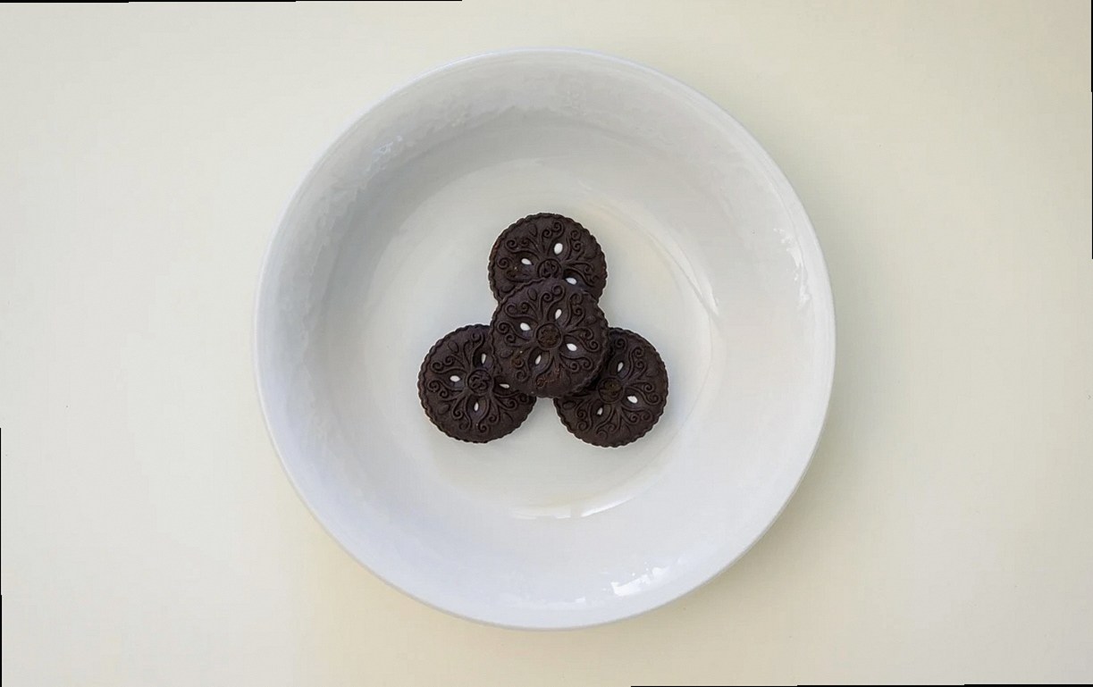 assiette, collation, biscuit, blanc, biscuit sec, nourriture, porcelaine, céramique